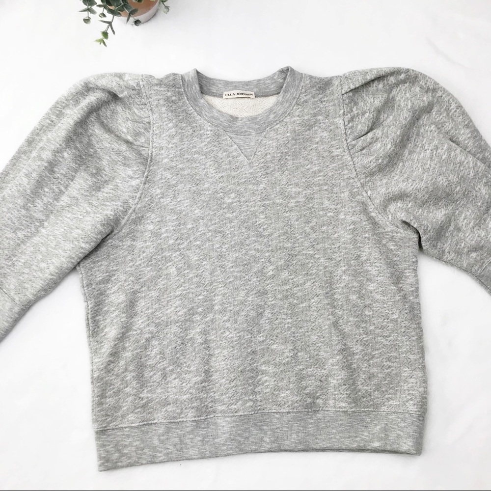Ulla Johnson Philo Pullover Light Heather Grey Xl - image 3